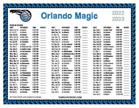 orlando magic home basketball schedule